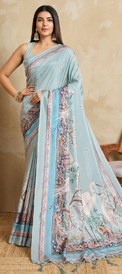 Green color Saree in Jacquard fabric with Weaving work