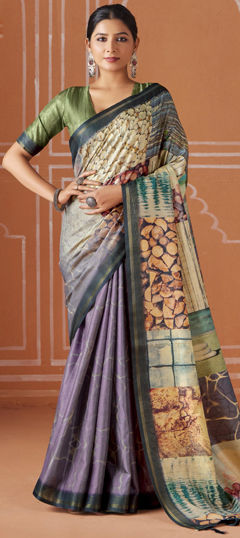 Multicolor color Saree in Art Silk fabric with Printed work