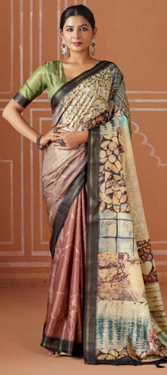 Multicolor color Saree in Art Silk fabric with Printed work