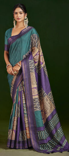 Multicolor color Saree in Art Silk fabric with Printed work