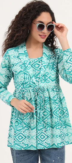 Multicolor color Tops and Shirts in Cotton fabric with Printed work