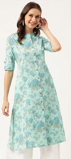 Multicolor color Kurti in Cotton fabric with Printed work
