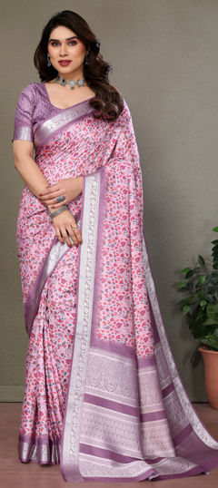 Multicolor color Saree in Art Silk fabric with Digital Print work