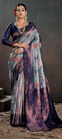 Multicolor color Saree in Art Silk fabric with Weaving work