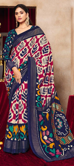 Multicolor color Saree in Art Silk fabric with Printed work