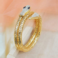 Gold and Silver Rodium Polish Gold color Bracelet in Copper studded with CZ Diamond