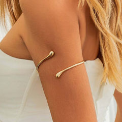 Gold Rodium Polish Gold color Armlet in Metal Alloy studded with Artificial