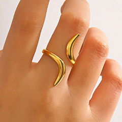 Gold Rodium Polish Gold color Ring in Metal Alloy studded with Artificial