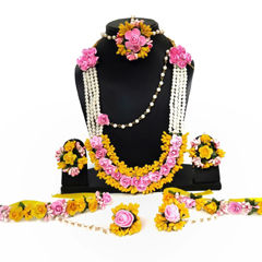 Silver Rodium Polish White and Off White color Necklace in Metal Alloy studded with Pearl