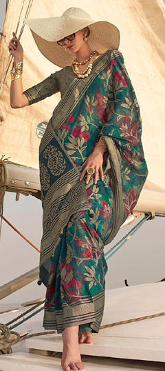 Multicolor color Saree in Georgette fabric with Floral, Printed work