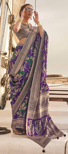 Multicolor color Saree in Georgette fabric with Floral, Printed work