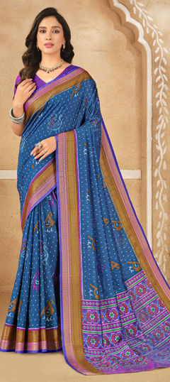 Green color Saree in Silk fabric with Weaving work