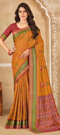 Pink and Majenta color Saree in Silk fabric with Weaving work