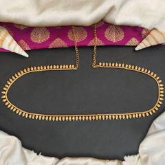 Gold Rodium Polish Gold color Waist Chain in Metal Alloy studded with Beads
