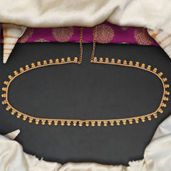 Gold Rodium Polish Gold color Waist Chain in Metal Alloy studded with Beads