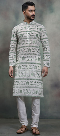 Multicolor color Kurta Pyjamas in Cotton fabric with Printed work