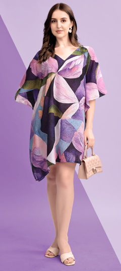 Multicolor color Kaftan in Cotton fabric with Digital Print work