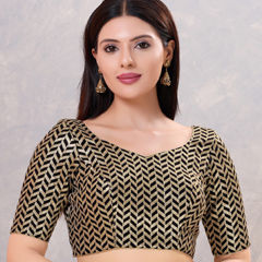 Purple and Violet color Blouse in Silk fabric with Sequence work