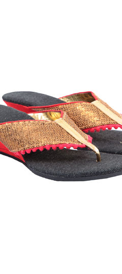 Black and Grey color Women Shoes in Jute fabric with Sequence work
