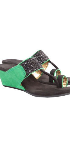 Black and Grey color Women Shoes in Fancy Fabric fabric with Sequence work