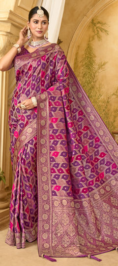 Multicolor color Readymade Saree in Georgette fabric with Embroidered, Resham, Thread work