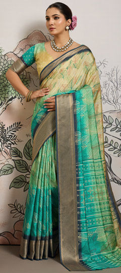 Multicolor color Saree in Viscose fabric with Printed work