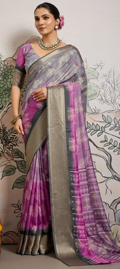 Multicolor color Saree in Viscose fabric with Printed work