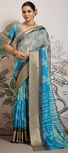 Multicolor color Saree in Viscose fabric with Printed work