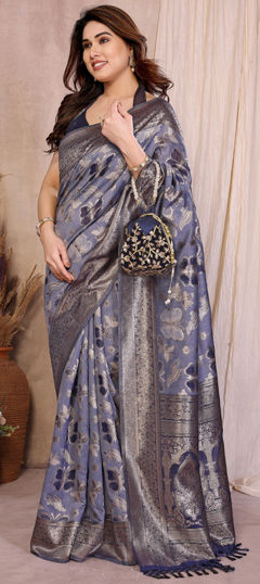 Multicolor color Saree in Cotton fabric with Weaving, Zari work