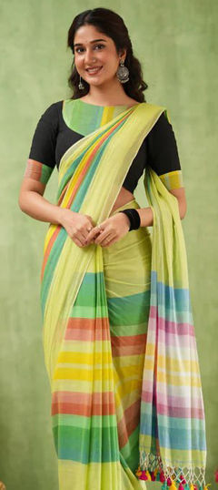 Multicolor color Saree in Cotton fabric with Digital Print work