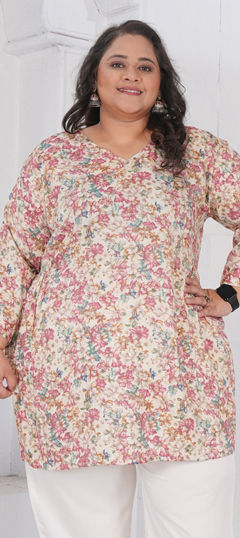 Multicolor color Kurti in Rayon fabric with Printed work