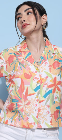 Multicolor color Tops and Shirts in Cotton fabric with Printed work