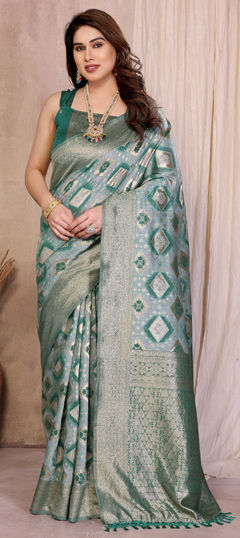 Multicolor color Saree in Cotton fabric with Weaving work