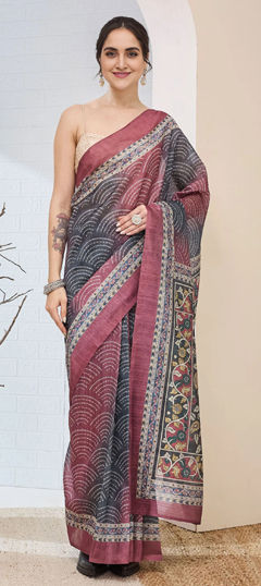 Multicolor color Readymade Saree in Blended fabric with Printed work