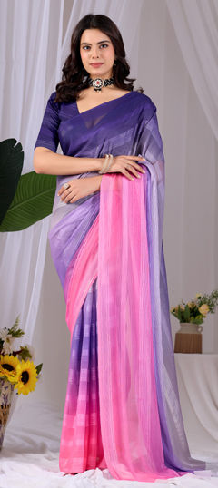 Multicolor color Saree in Georgette fabric with Printed work