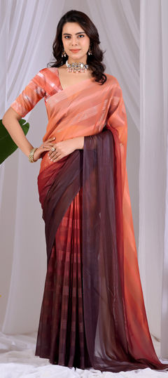 Multicolor color Saree in Georgette fabric with Printed work