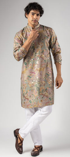 Purple and Violet color Kurta Pyjamas in Viscose fabric with Foil Print work