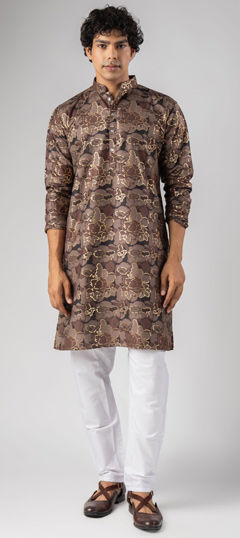 Purple and Violet color Kurta Pyjamas in Viscose fabric with Foil Print work