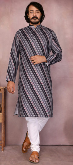 Multicolor color Kurta Pyjamas in Cotton fabric with Printed, Sequence work
