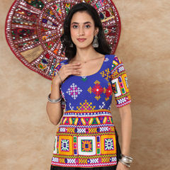 Blue color Blouse in Georgette fabric with Embroidered work