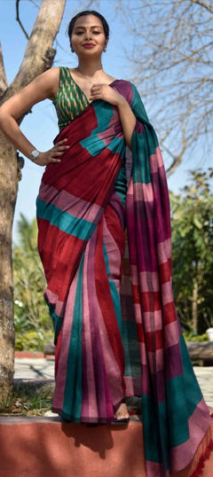 Multicolor color Saree in Cotton Flex fabric with Printed work
