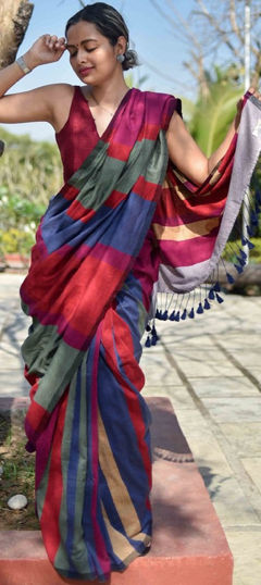 Multicolor color Saree in Cotton Flex fabric with Printed work
