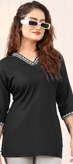Red and Maroon color Kurti in Rayon fabric with Embroidered, Resham work
