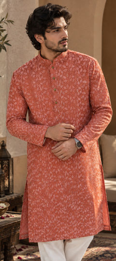 Multicolor color Kurta Pyjamas in Cotton fabric with Embroidered, Printed work