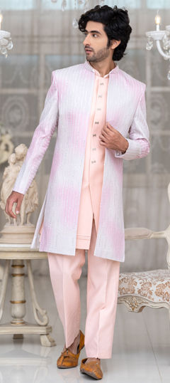 Multicolor color IndoWestern Dress in Silk fabric with Embroidered work