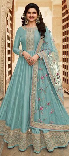 Pink and Majenta color Salwar Kameez in Dolla Silk fabric with Embroidered, Sequence work