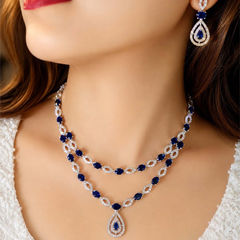 Gold Rodium Polish Gold color Pendant in Metal Alloy studded with CZ Diamond