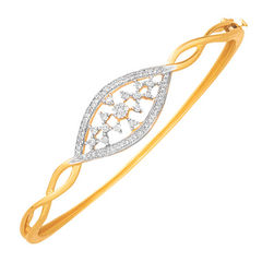 Gold color Bracelet in Metal Alloy studded with CZ Diamond & Gold Rodium Polish : 300471