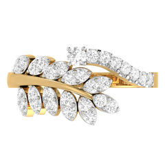 321953 Silver  color family Ring in Metal Alloy Metal with CZ Diamond stone  and Gold Rodium Polish work