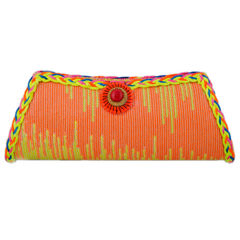 Multicolor color Clutches in Silk fabric with Thread work